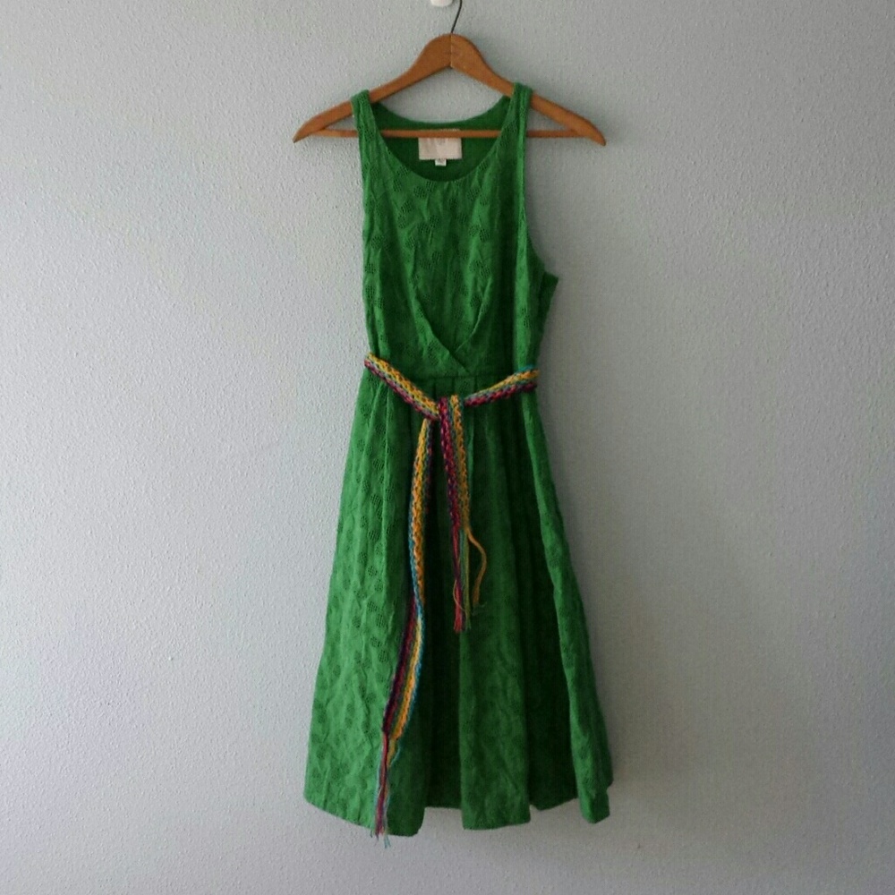 Kelley green anthropologie dress.